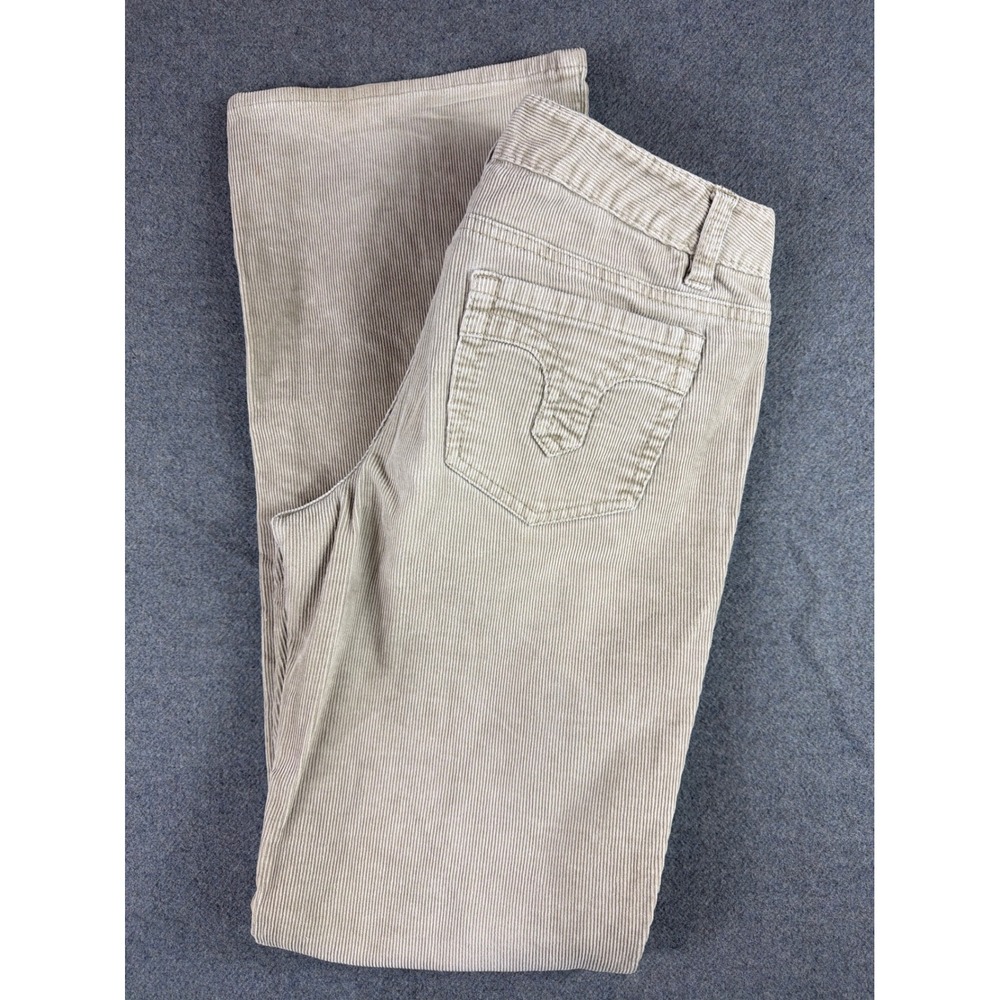 Ann Taylor LOFT Corduroy Pants Womens 4 Tan Beige Slim Bootcut Mid Rise Stretch‎